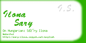ilona sary business card
